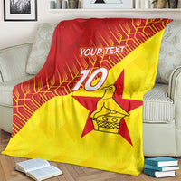 Custom Zimbabwe Cricket Blanket Flame Warriors Zimbabwe Spirit - Wonder Print Shop