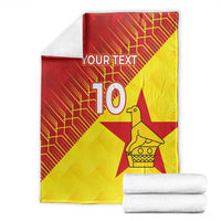 Custom Zimbabwe Cricket Blanket Flame Warriors Zimbabwe Spirit - Wonder Print Shop