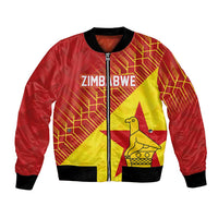 Custom Zimbabwe Cricket Bomber Jacket Flame Warriors Zimbabwe Spirit - Wonder Print Shop