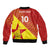 Custom Zimbabwe Cricket Bomber Jacket Flame Warriors Zimbabwe Spirit - Wonder Print Shop