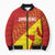 Custom Zimbabwe Cricket Bomber Puffer Jacket Flame Warriors Zimbabwe Spirit - Wonder Print Shop