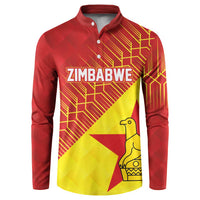 Custom Zimbabwe Cricket Button Sweatshirt Flame Warriors Zimbabwe Spirit - Wonder Print Shop