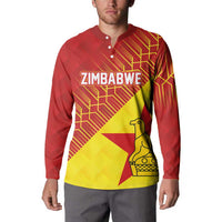 Custom Zimbabwe Cricket Button Sweatshirt Flame Warriors Zimbabwe Spirit - Wonder Print Shop