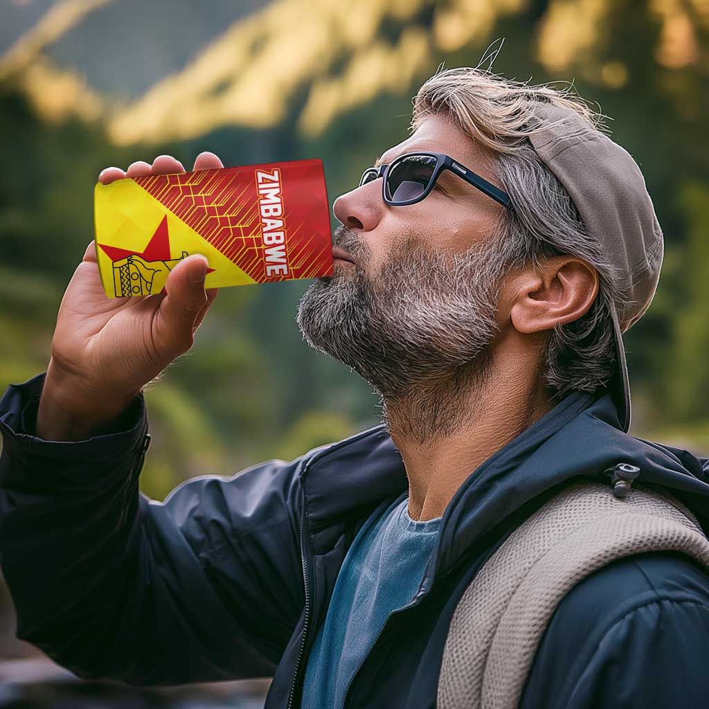 Custom Zimbabwe Cricket 4 in 1 Can Cooler Tumbler Flame Warriors Zimbabwe Spirit - Wonder Print Shop