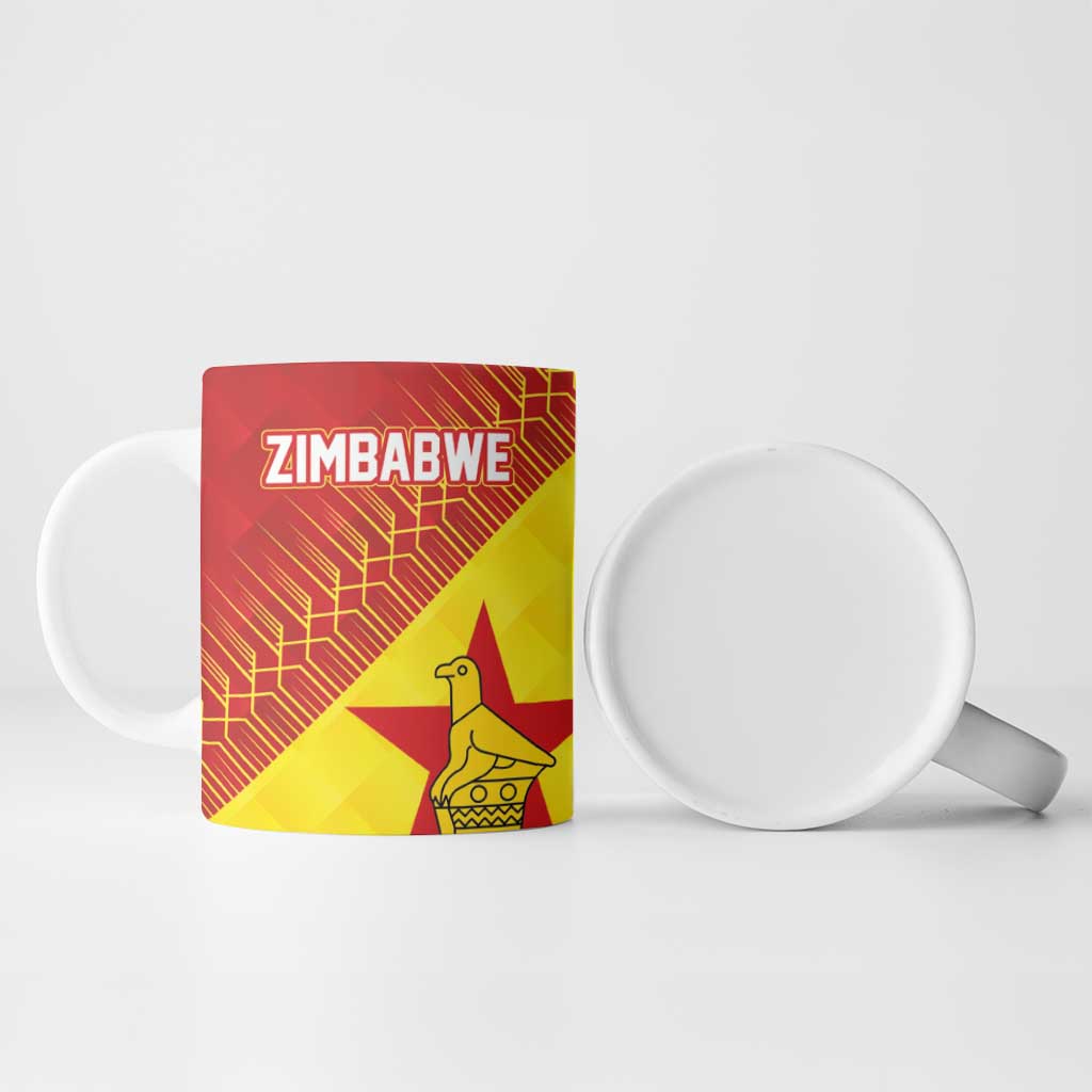 Custom Zimbabwe Cricket Ceramic Mug Flame Warriors Zimbabwe Spirit - Wonder Print Shop