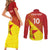 Custom Zimbabwe Cricket Couples Matching Short Sleeve Bodycon Dress and Long Sleeve Button Shirt Flame Warriors Zimbabwe Spirit - Wonder Print Shop