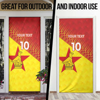 Custom Zimbabwe Cricket Door Cover Flame Warriors Zimbabwe Spirit - Wonder Print Shop
