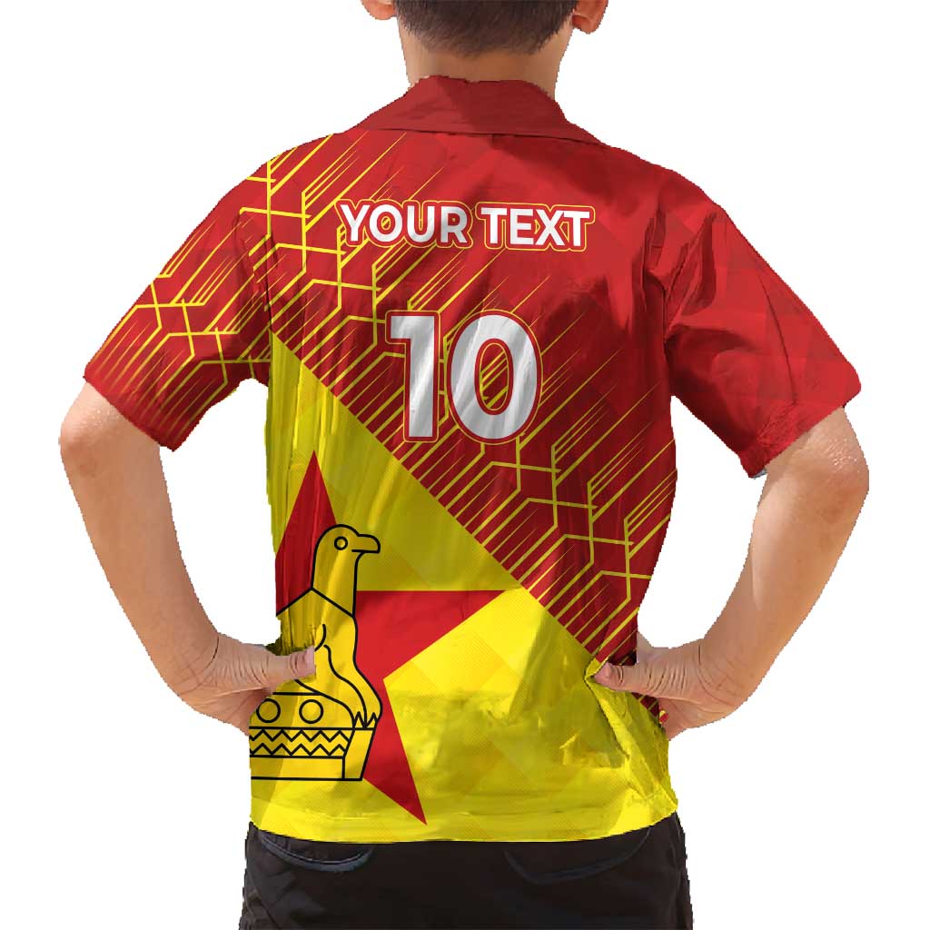 Custom Zimbabwe Cricket Family Matching Long Sleeve Bodycon Dress and Hawaiian Shirt Flame Warriors Zimbabwe Spirit - Wonder Print Shop