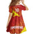 Custom Zimbabwe Cricket Family Matching Long Sleeve Bodycon Dress and Hawaiian Shirt Flame Warriors Zimbabwe Spirit - Wonder Print Shop