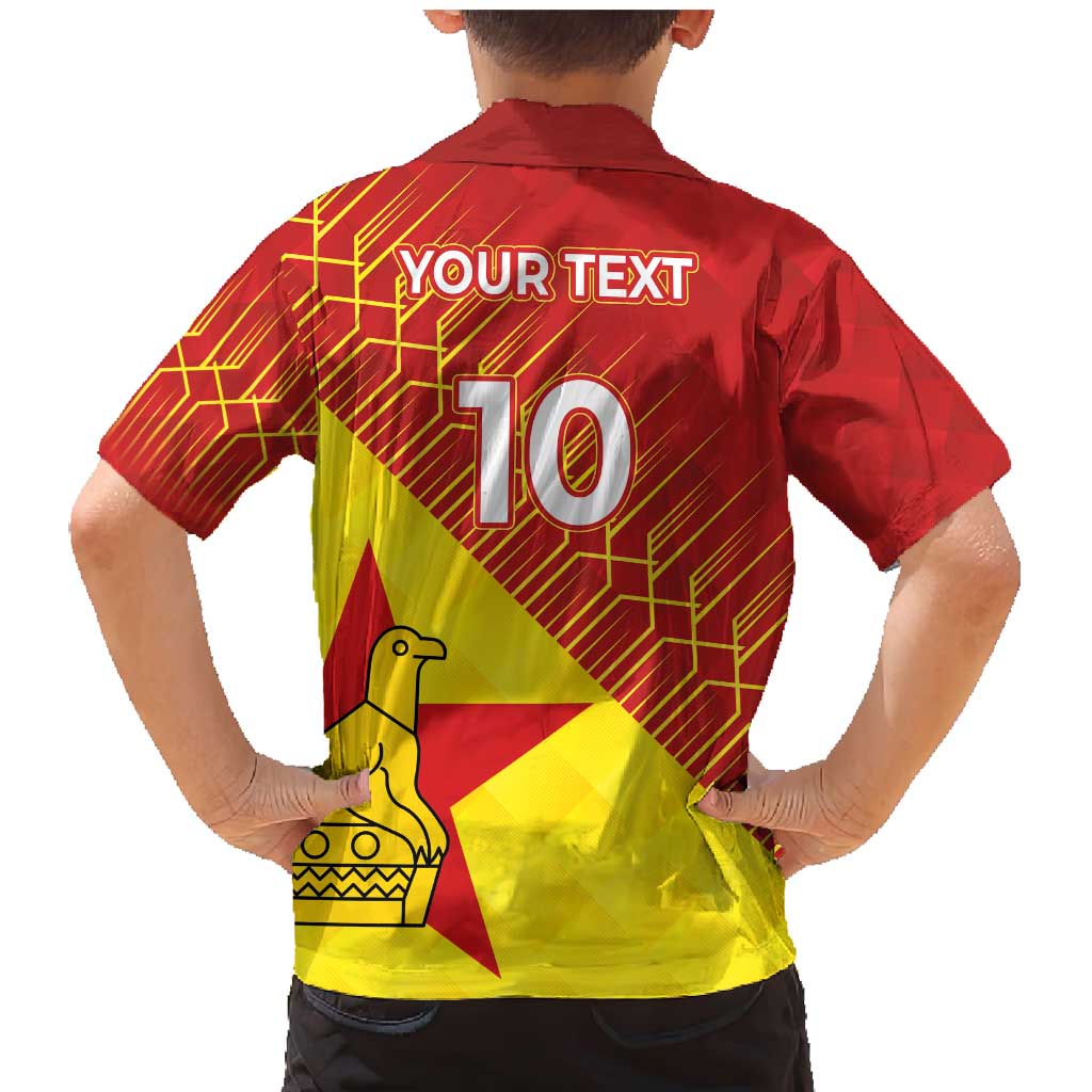 Custom Zimbabwe Cricket Family Matching Mermaid Dress and Hawaiian Shirt Flame Warriors Zimbabwe Spirit - Wonder Print Shop