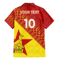 Custom Zimbabwe Cricket Family Matching Mermaid Dress and Hawaiian Shirt Flame Warriors Zimbabwe Spirit - Wonder Print Shop