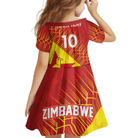 Custom Zimbabwe Cricket Family Matching Off Shoulder Maxi Dress and Hawaiian Shirt Flame Warriors Zimbabwe Spirit - Wonder Print Shop