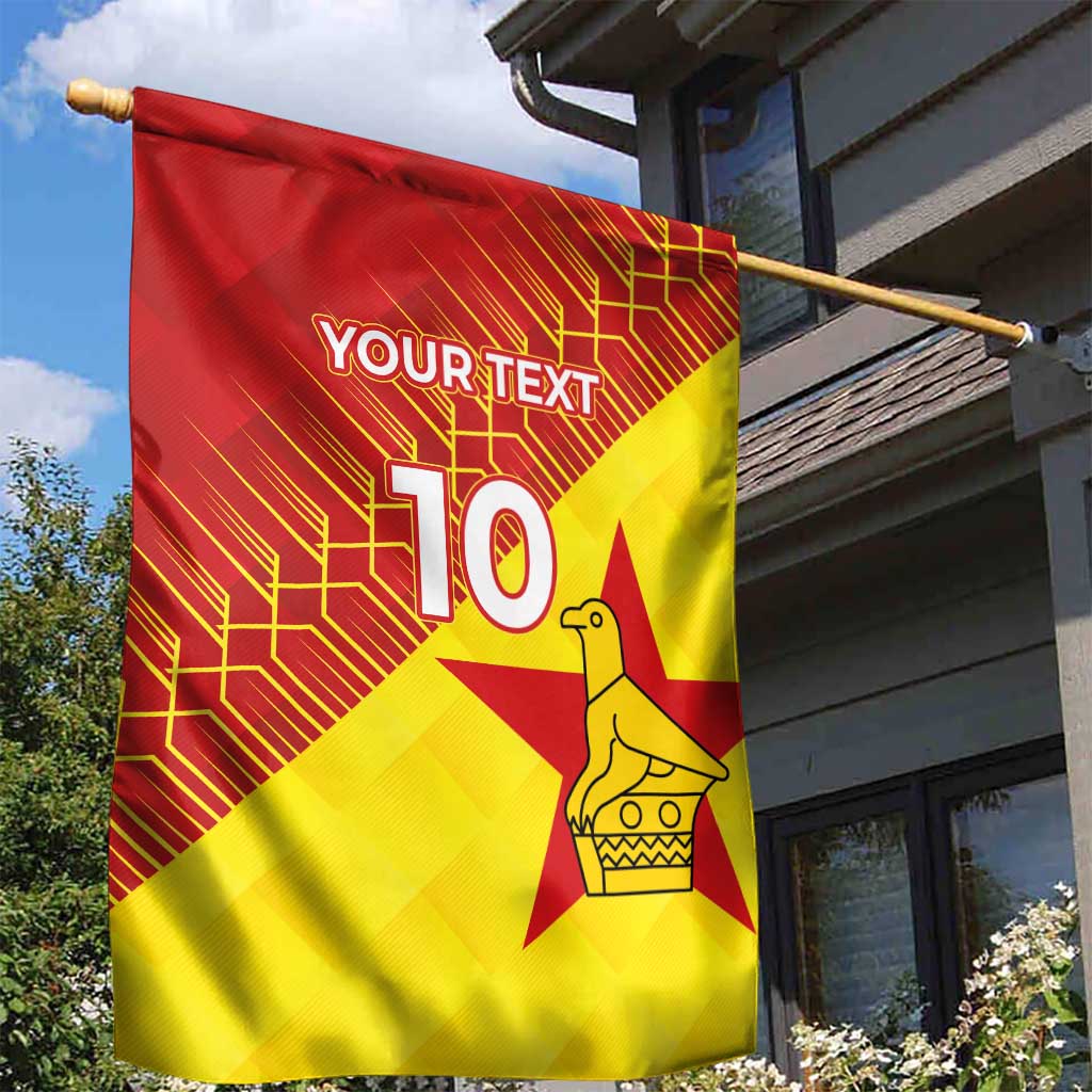 Custom Zimbabwe Cricket Garden Flag Flame Warriors Zimbabwe Spirit - Wonder Print Shop