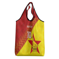 Custom Zimbabwe Cricket Grocery Bag Flame Warriors Zimbabwe Spirit - Wonder Print Shop