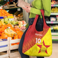 Custom Zimbabwe Cricket Grocery Bag Flame Warriors Zimbabwe Spirit - Wonder Print Shop