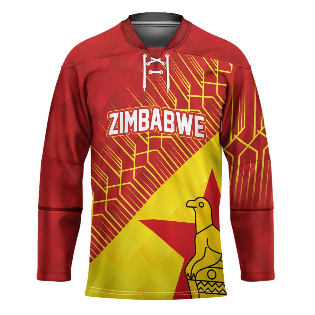 Custom Zimbabwe Cricket Hockey Jersey Flame Warriors Zimbabwe Spirit - Wonder Print Shop