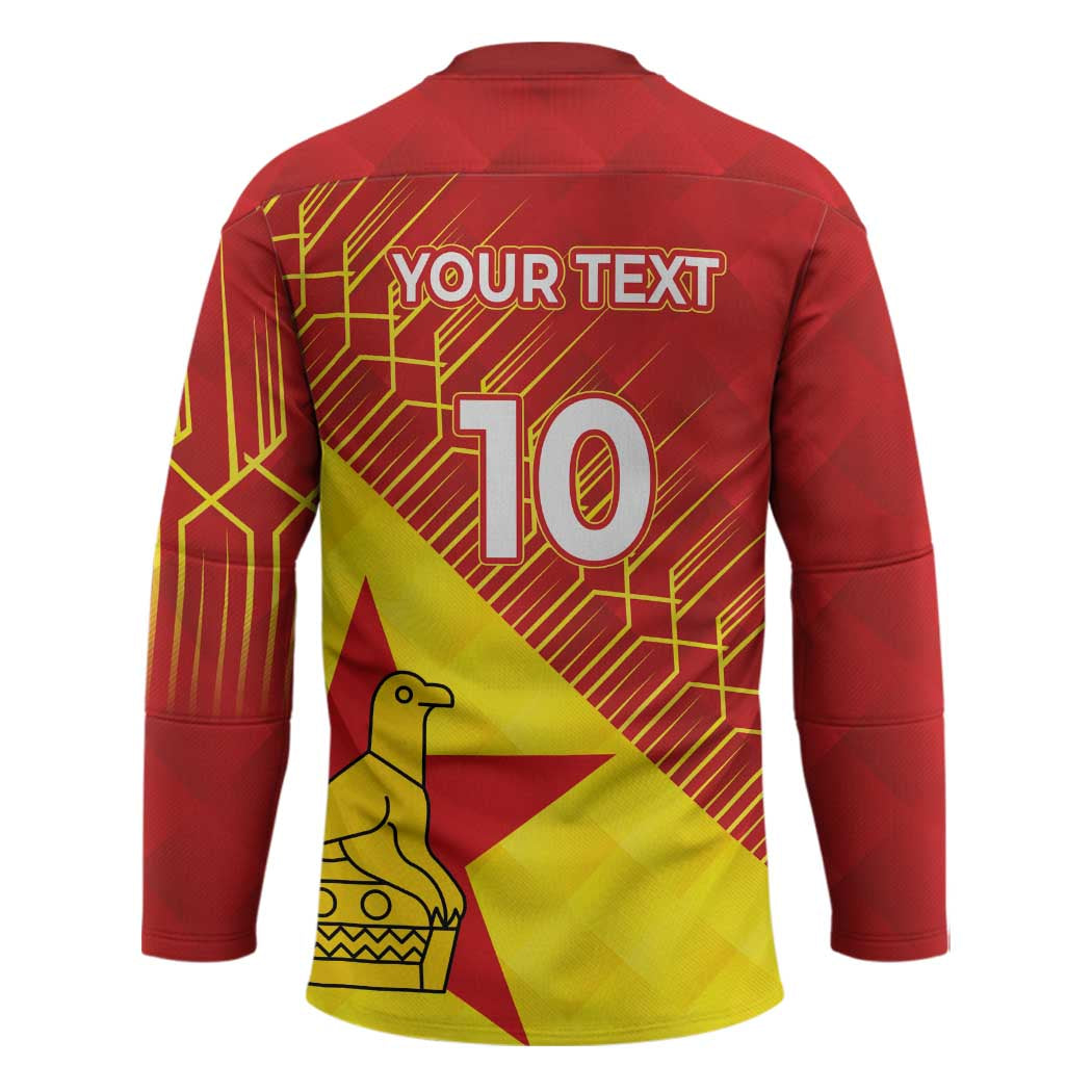 Custom Zimbabwe Cricket Hockey Jersey Flame Warriors Zimbabwe Spirit - Wonder Print Shop
