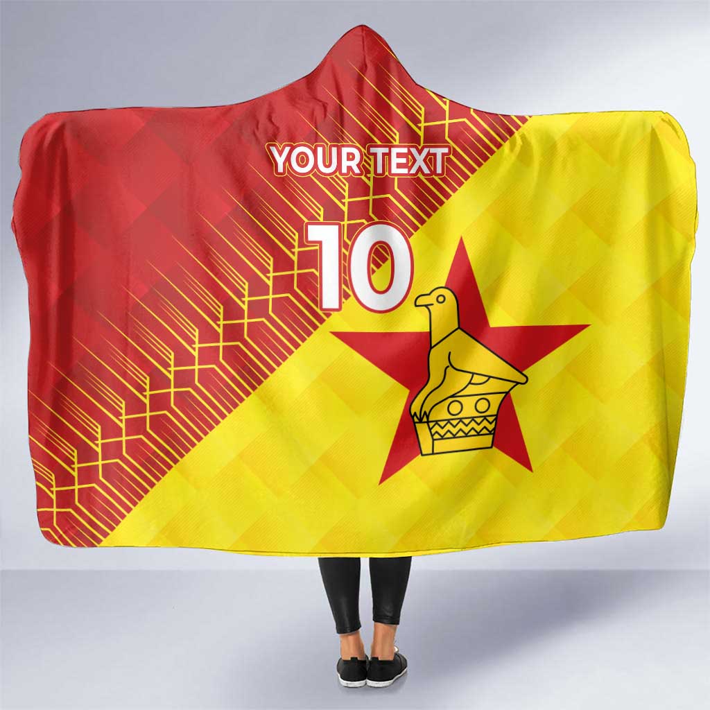 Custom Zimbabwe Cricket Hooded Blanket Flame Warriors Zimbabwe Spirit - Wonder Print Shop