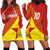 Custom Zimbabwe Cricket Hoodie Dress Flame Warriors Zimbabwe Spirit - Wonder Print Shop