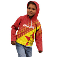 Custom Zimbabwe Cricket Kid Hoodie Flame Warriors Zimbabwe Spirit - Wonder Print Shop