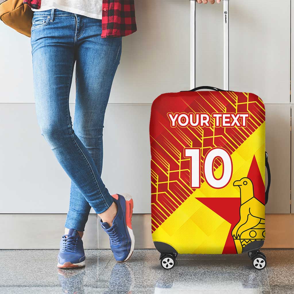 Custom Zimbabwe Cricket Luggage Cover Flame Warriors Zimbabwe Spirit - Wonder Print Shop