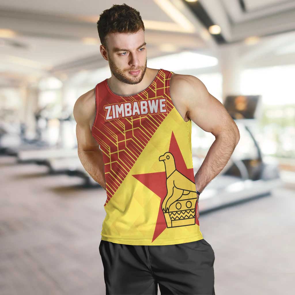 Custom Zimbabwe Cricket Men Tank Top Flame Warriors Zimbabwe Spirit - Wonder Print Shop