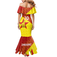 Custom Zimbabwe Cricket Mermaid Dress Flame Warriors Zimbabwe Spirit - Wonder Print Shop