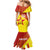Custom Zimbabwe Cricket Mermaid Dress Flame Warriors Zimbabwe Spirit - Wonder Print Shop