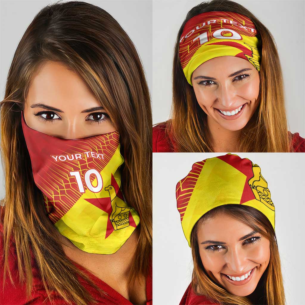 Custom Zimbabwe Cricket Neck Gaiter Flame Warriors Zimbabwe Spirit - Wonder Print Shop