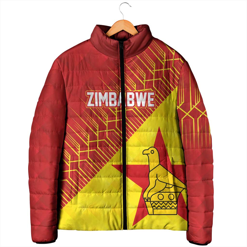 Custom Zimbabwe Cricket Padded Jacket Flame Warriors Zimbabwe Spirit - Wonder Print Shop