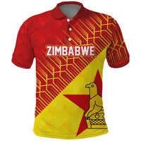 Custom Zimbabwe Cricket Polo Shirt Flame Warriors Zimbabwe Spirit - Wonder Print Shop