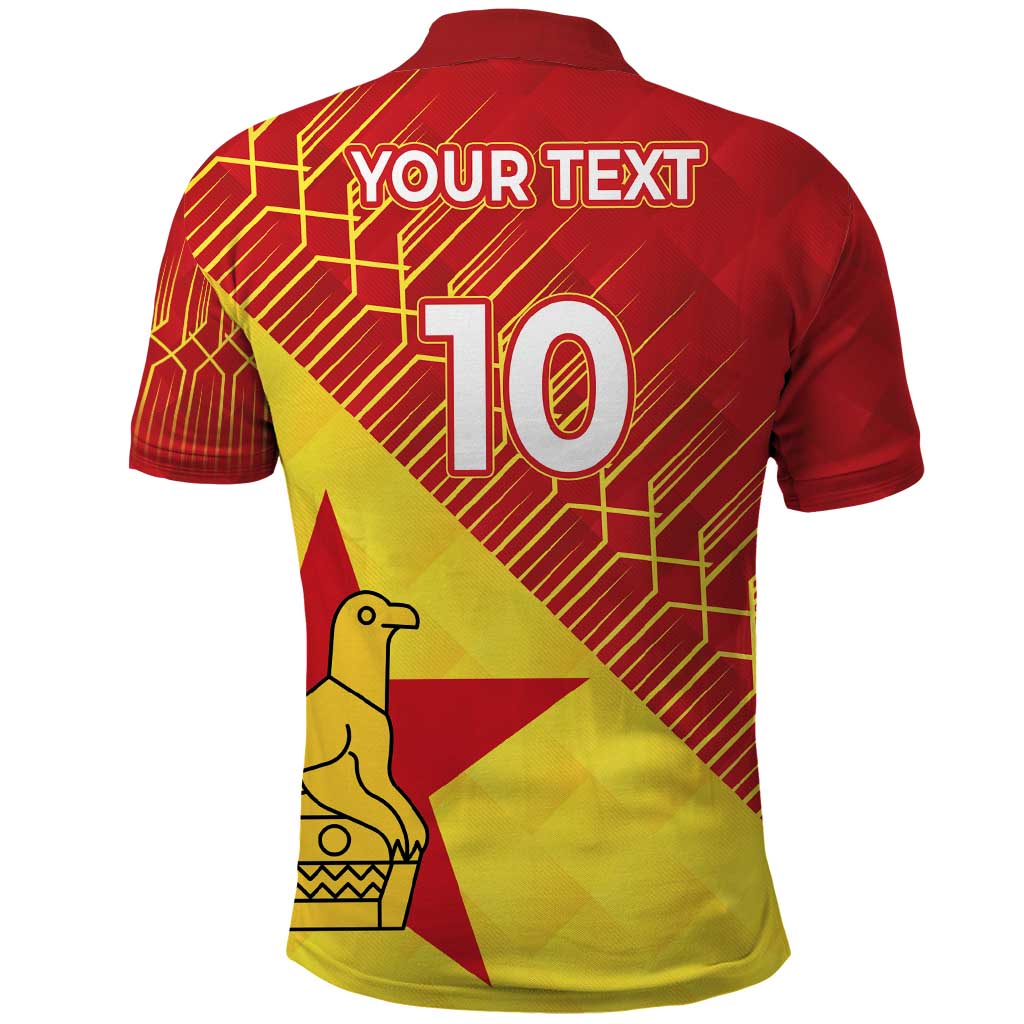 Custom Zimbabwe Cricket Polo Shirt Flame Warriors Zimbabwe Spirit - Wonder Print Shop