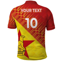 Custom Zimbabwe Cricket Polo Shirt Flame Warriors Zimbabwe Spirit - Wonder Print Shop