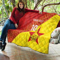 Custom Zimbabwe Cricket Quilt Flame Warriors Zimbabwe Spirit - Wonder Print Shop