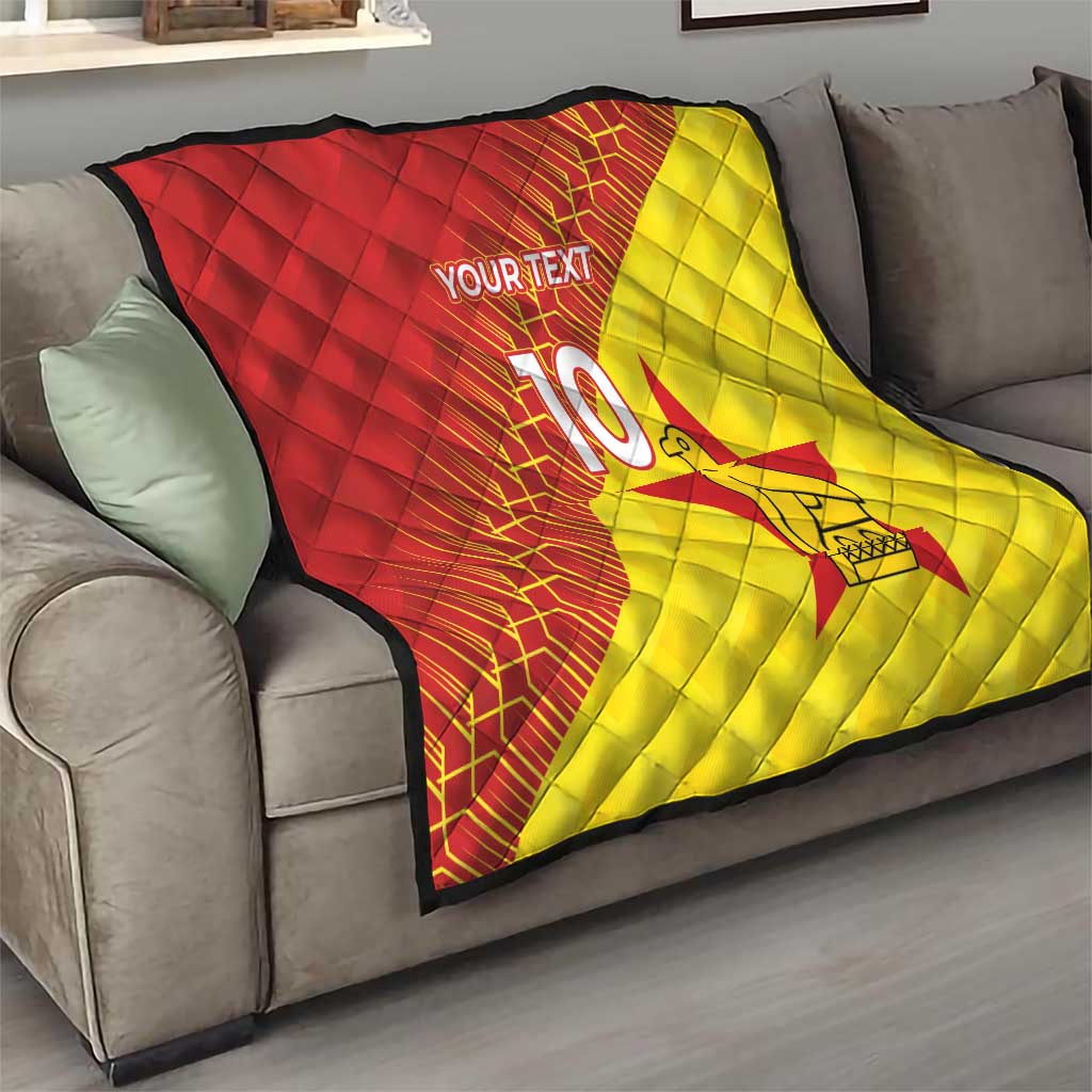 Custom Zimbabwe Cricket Quilt Flame Warriors Zimbabwe Spirit - Wonder Print Shop