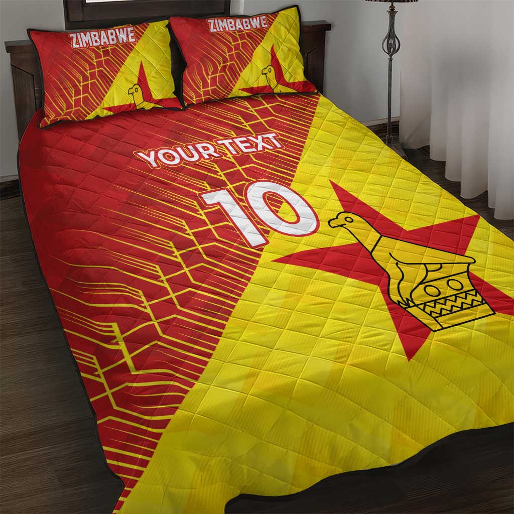 Custom Zimbabwe Cricket Quilt Bed Set Flame Warriors Zimbabwe Spirit - Wonder Print Shop