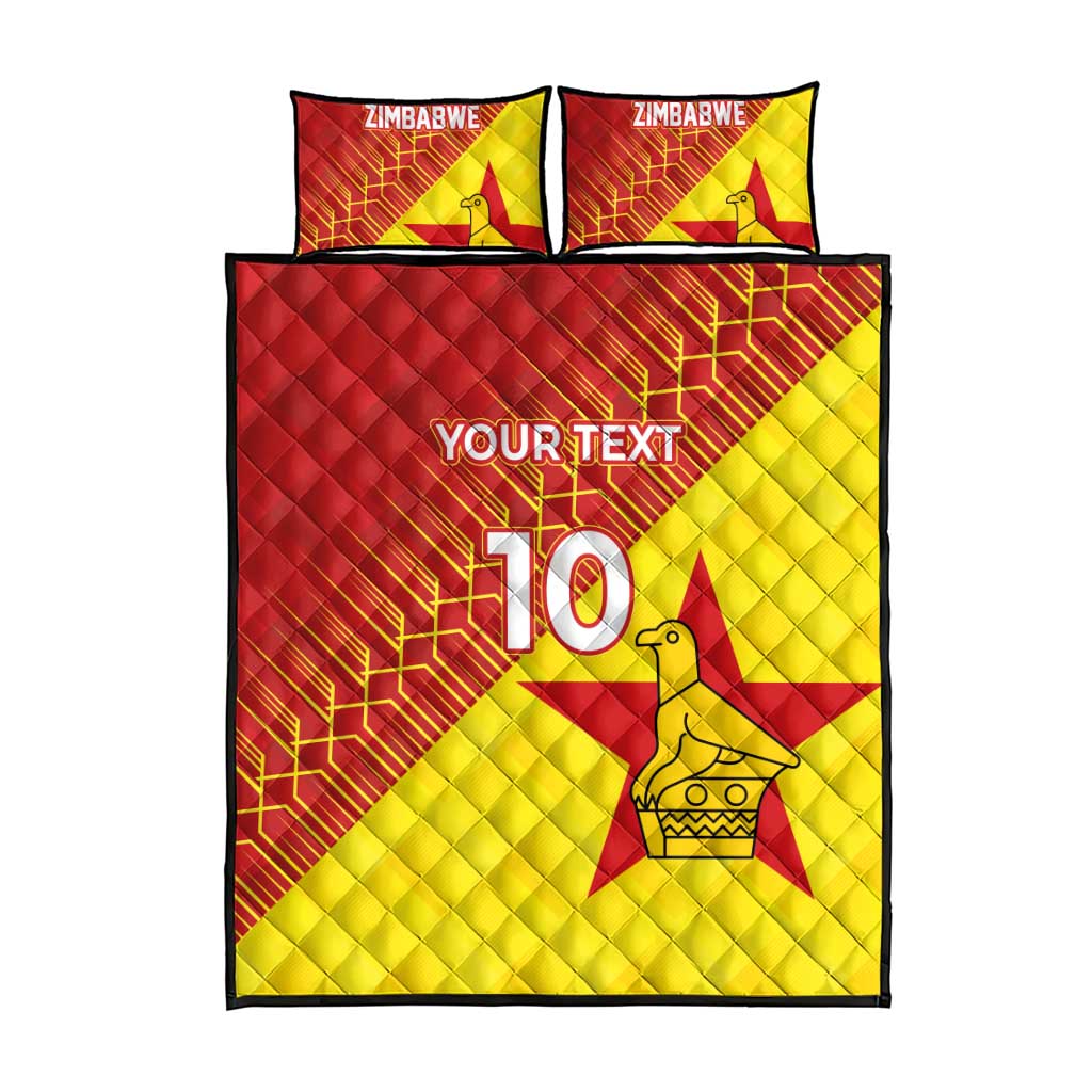 Custom Zimbabwe Cricket Quilt Bed Set Flame Warriors Zimbabwe Spirit - Wonder Print Shop