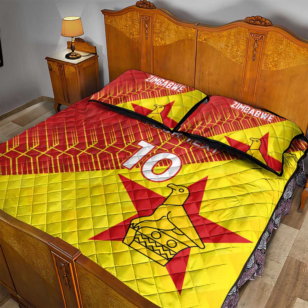 Custom Zimbabwe Cricket Quilt Bed Set Flame Warriors Zimbabwe Spirit - Wonder Print Shop