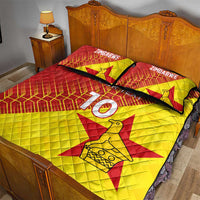 Custom Zimbabwe Cricket Quilt Bed Set Flame Warriors Zimbabwe Spirit - Wonder Print Shop