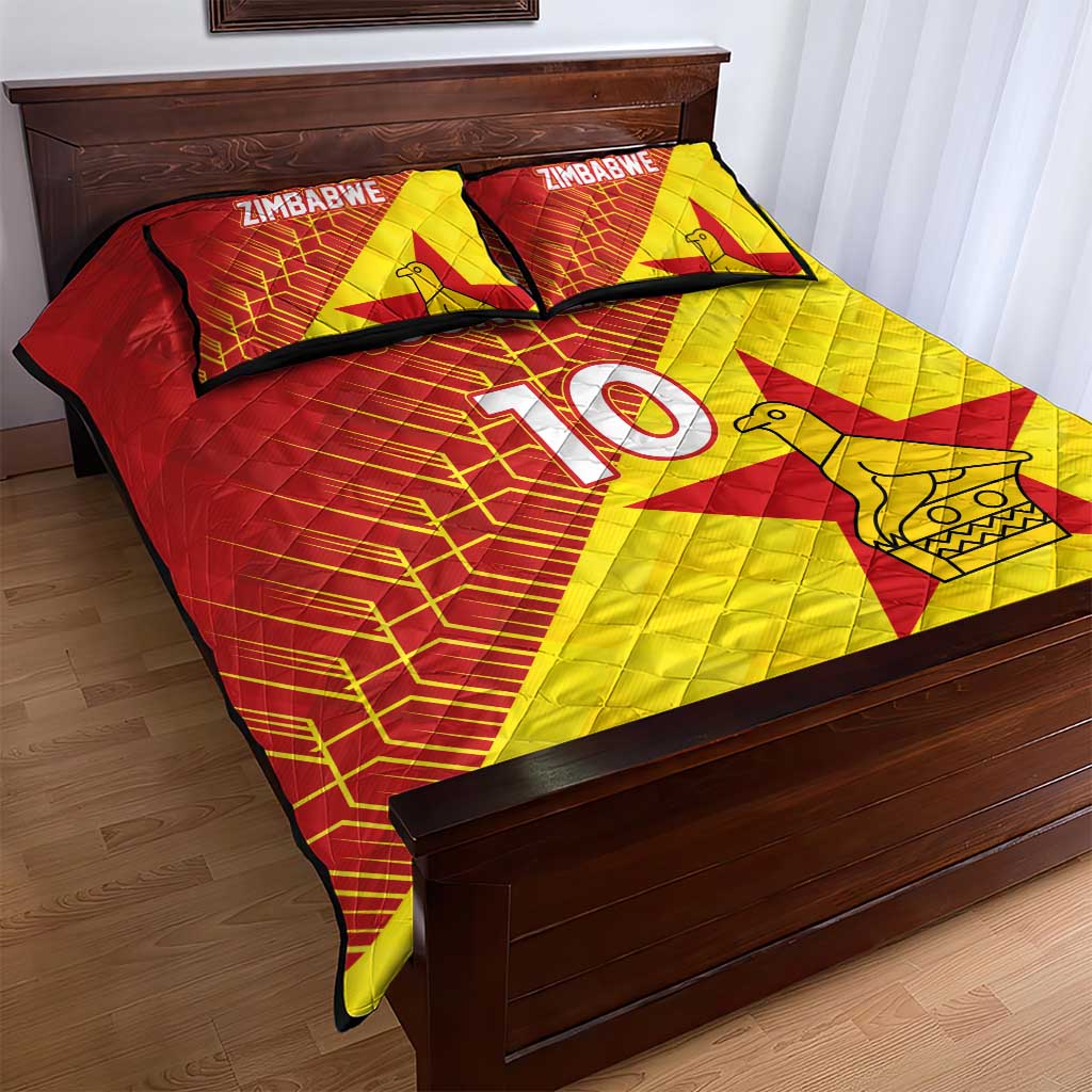 Custom Zimbabwe Cricket Quilt Bed Set Flame Warriors Zimbabwe Spirit - Wonder Print Shop