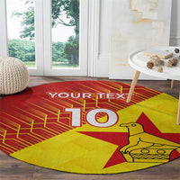 Custom Zimbabwe Cricket Round Carpet Flame Warriors Zimbabwe Spirit - Wonder Print Shop