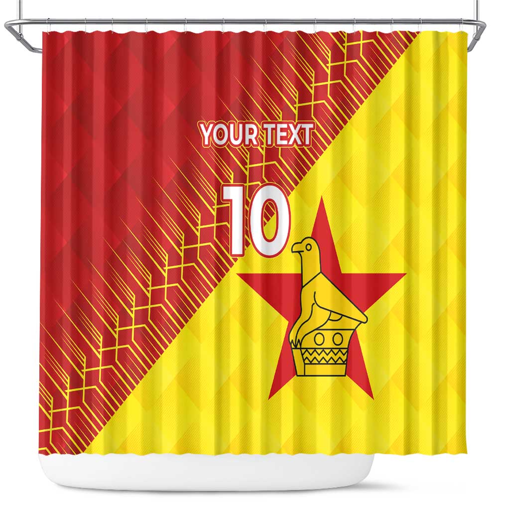Custom Zimbabwe Cricket Shower Curtain Flame Warriors Zimbabwe Spirit - Wonder Print Shop