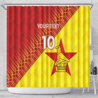 Custom Zimbabwe Cricket Shower Curtain Flame Warriors Zimbabwe Spirit - Wonder Print Shop