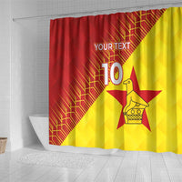 Custom Zimbabwe Cricket Shower Curtain Flame Warriors Zimbabwe Spirit - Wonder Print Shop