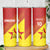 Custom Zimbabwe Cricket Skinny Tumbler Flame Warriors Zimbabwe Spirit - Wonder Print Shop