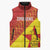 Custom Zimbabwe Cricket Sleeveless Puffer Jacket Flame Warriors Zimbabwe Spirit - Wonder Print Shop