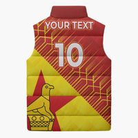Custom Zimbabwe Cricket Sleeveless Puffer Jacket Flame Warriors Zimbabwe Spirit - Wonder Print Shop