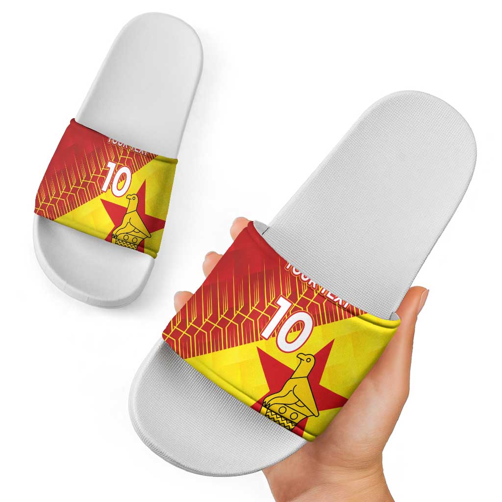 Custom Zimbabwe Cricket Slide Sandals Flame Warriors Zimbabwe Spirit - Wonder Print Shop