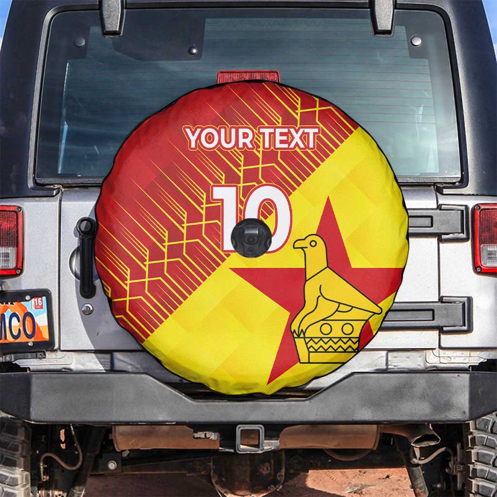 Custom Zimbabwe Cricket Spare Tire Cover Flame Warriors Zimbabwe Spirit - Wonder Print Shop