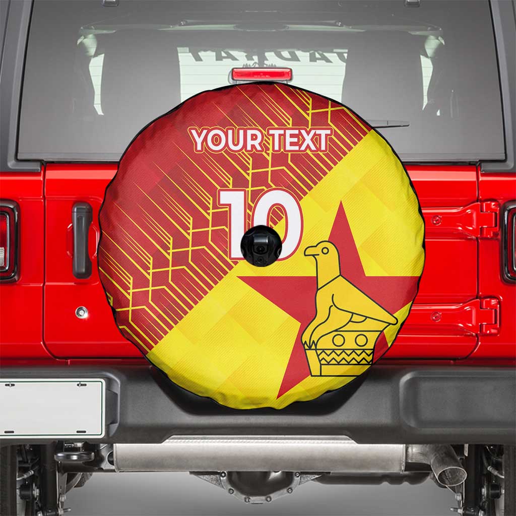 Custom Zimbabwe Cricket Spare Tire Cover Flame Warriors Zimbabwe Spirit - Wonder Print Shop